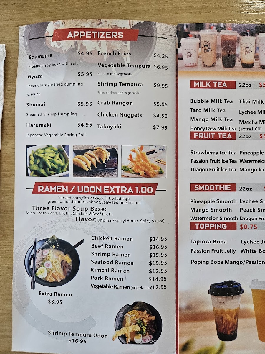 Zuru Ramen & Hibachi Photo Menu 1