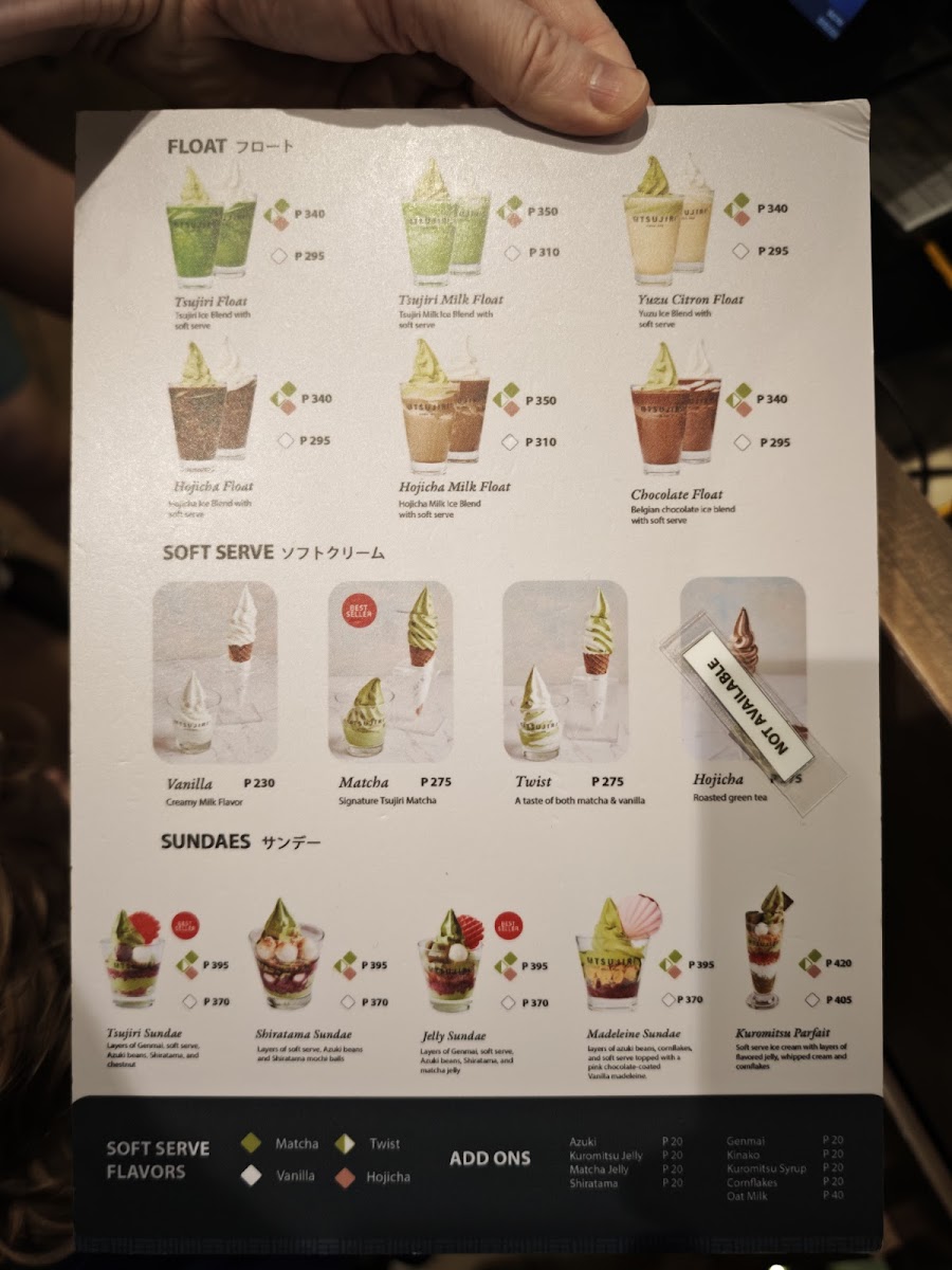 Tsujiri Photo Menu 1