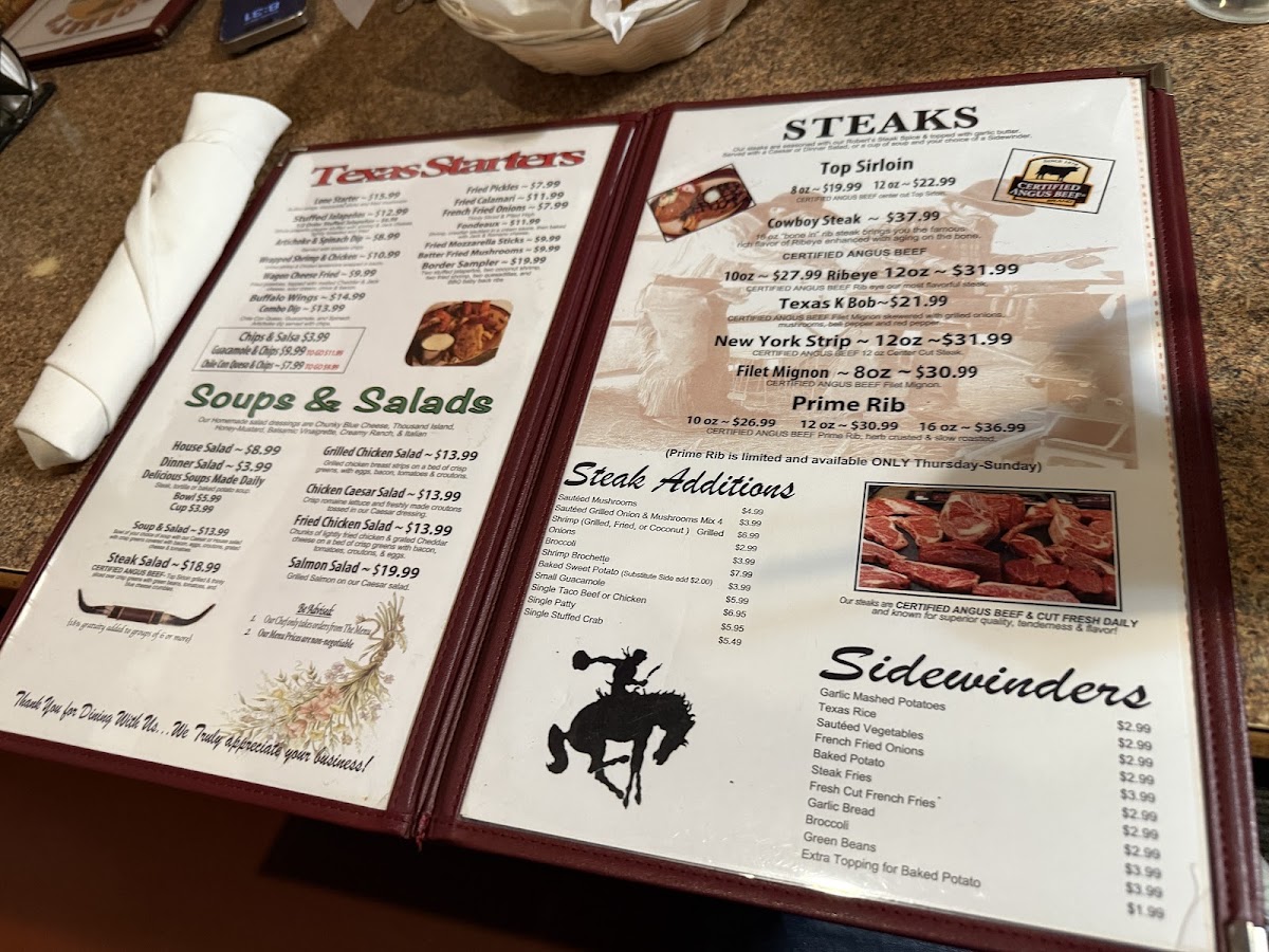 Robert's Steakhouse Photo Menu 10
