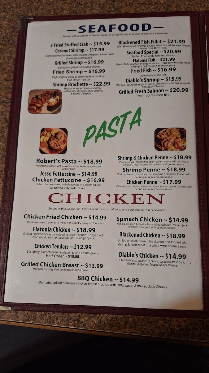 Robert's Steakhouse Photo Menu 5
