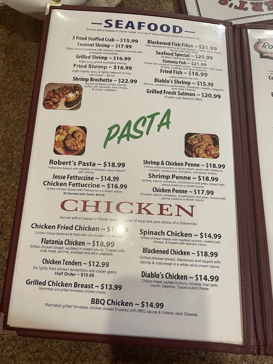 Robert's Steakhouse Photo Menu 6