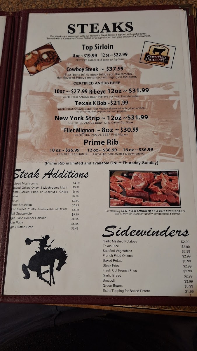 Robert's Steakhouse Photo Menu 7