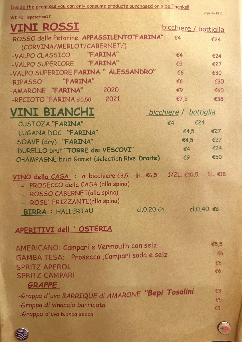 Osteria A Le Petarine Photo Menu 3