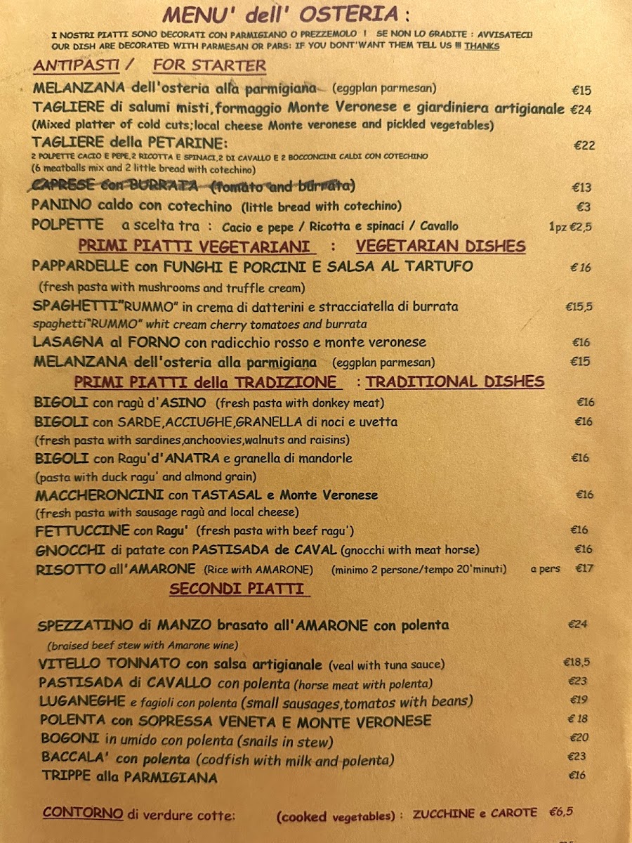 Osteria A Le Petarine Photo Menu 5