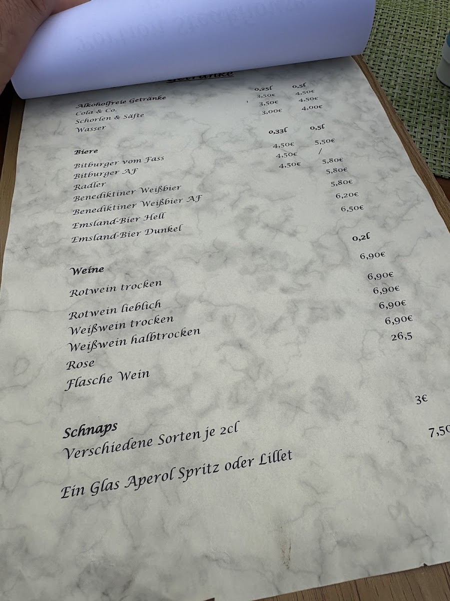 Hafencafé Marinapark Photo Menu 1