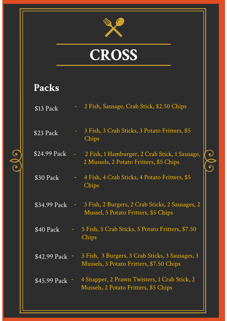 Southern Cross Fisheries Photo Menu 3