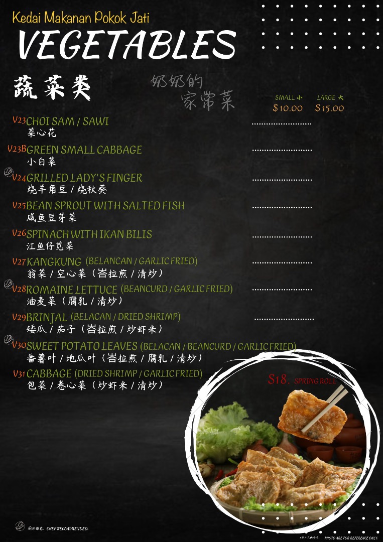 Kedai Makan Pokok Jati 柚木园烧鱼 Photo Menu 5