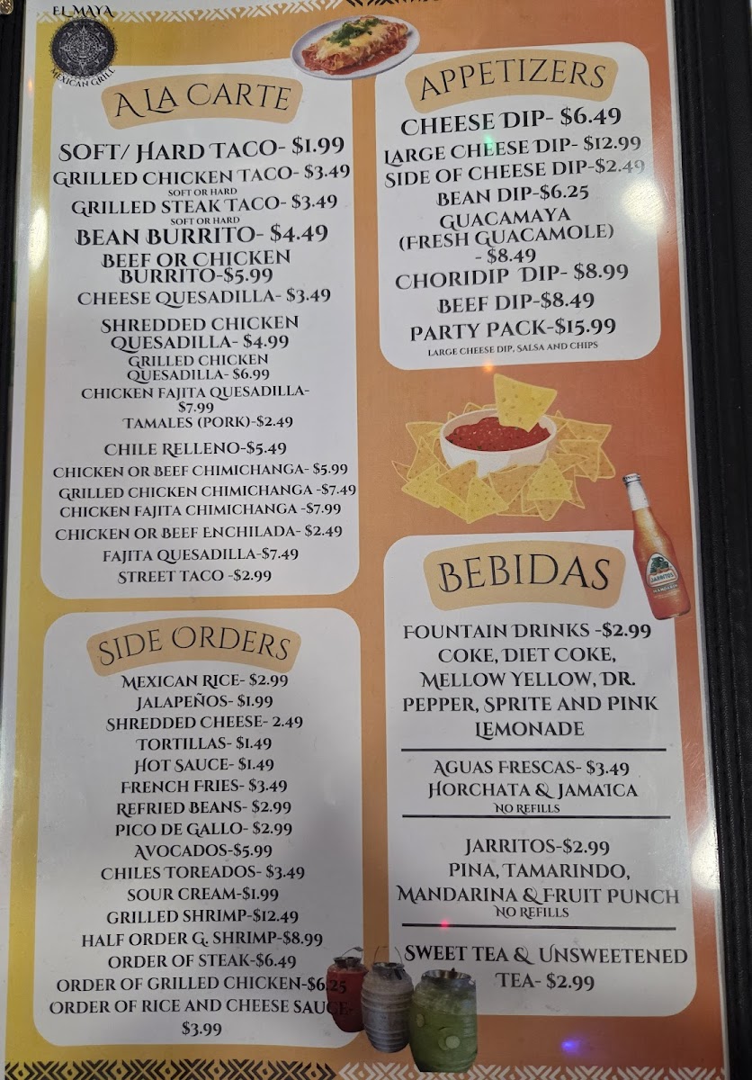 El Maya Mexican Grill Photo Menu 1
