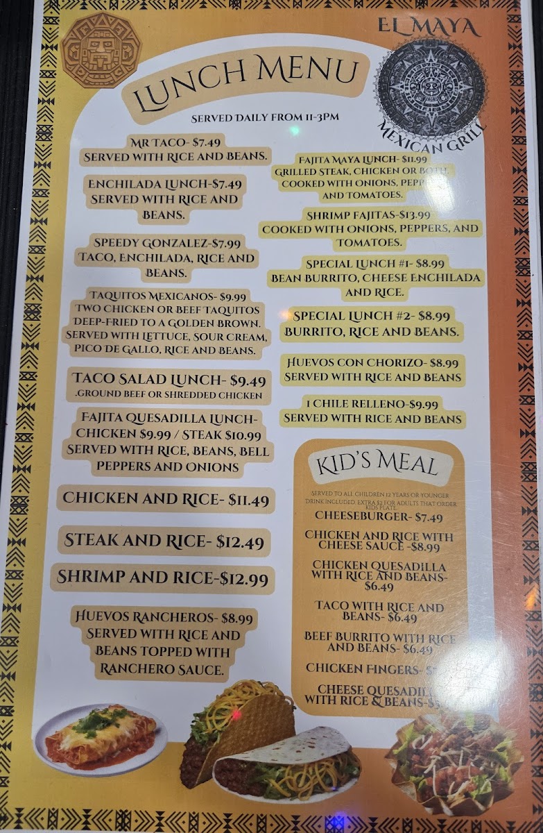 El Maya Mexican Grill Photo Menu 2