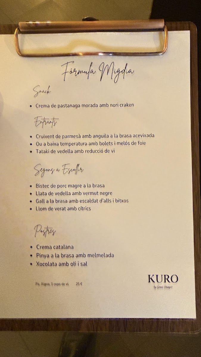 Kuro by Genís Punyet Photo Menu 2