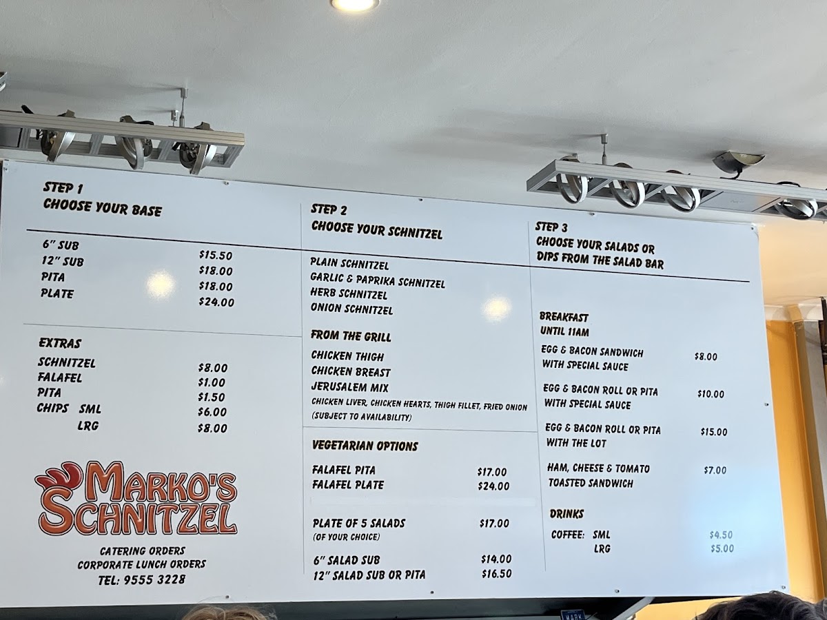 Marko's Schnitzel Photo Menu 3