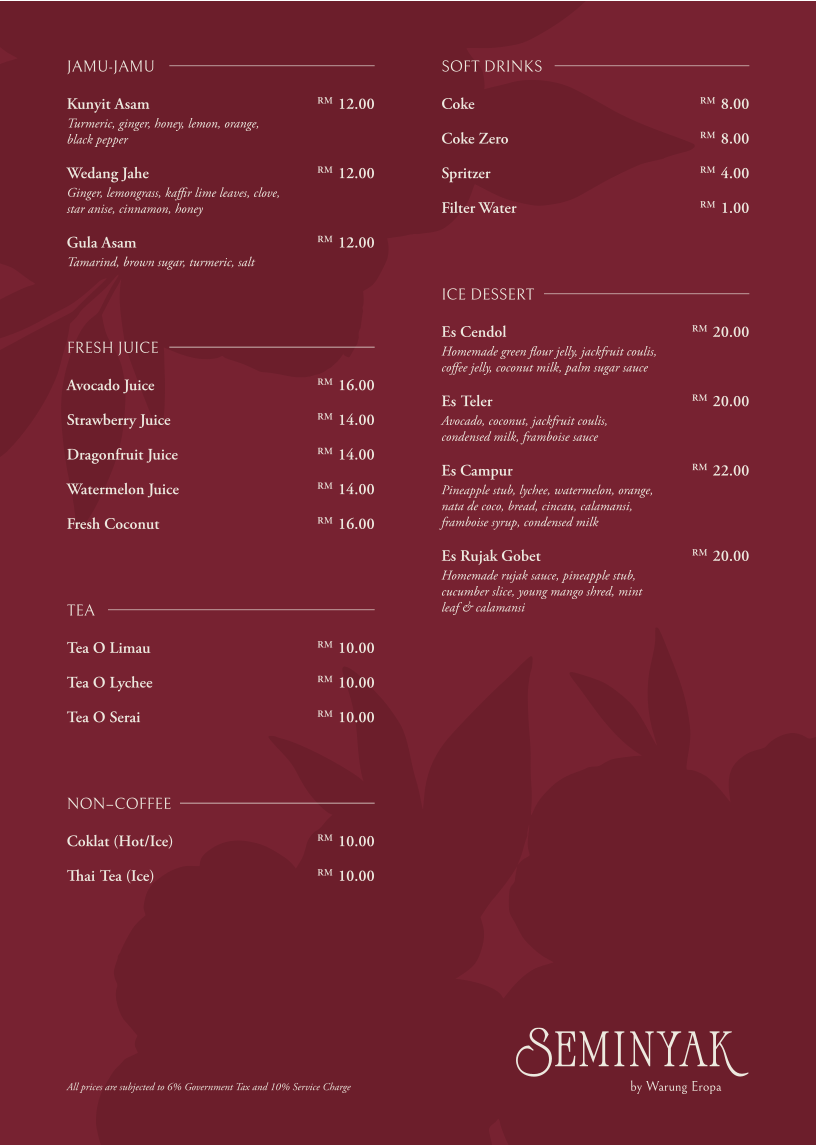 Seminyak By Warung Eropa Photo Menu 1