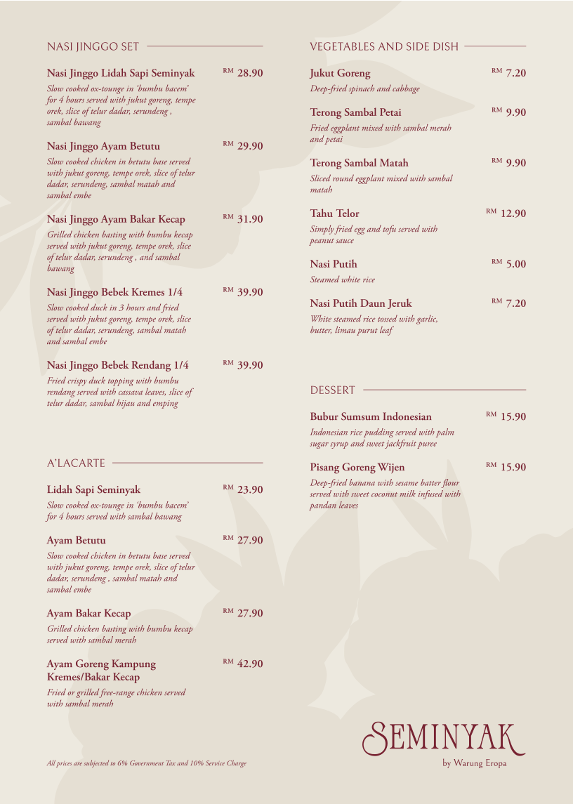 Seminyak By Warung Eropa Photo Menu 2