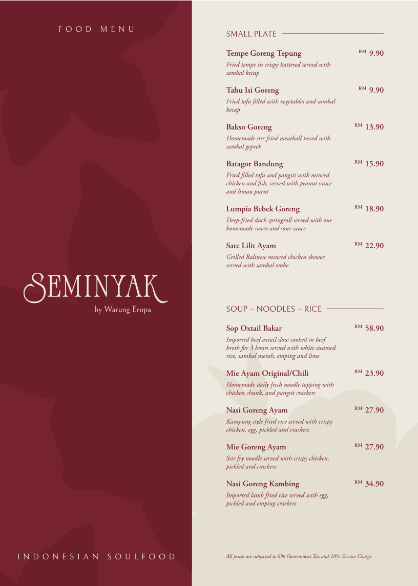 Seminyak By Warung Eropa Photo Menu 4
