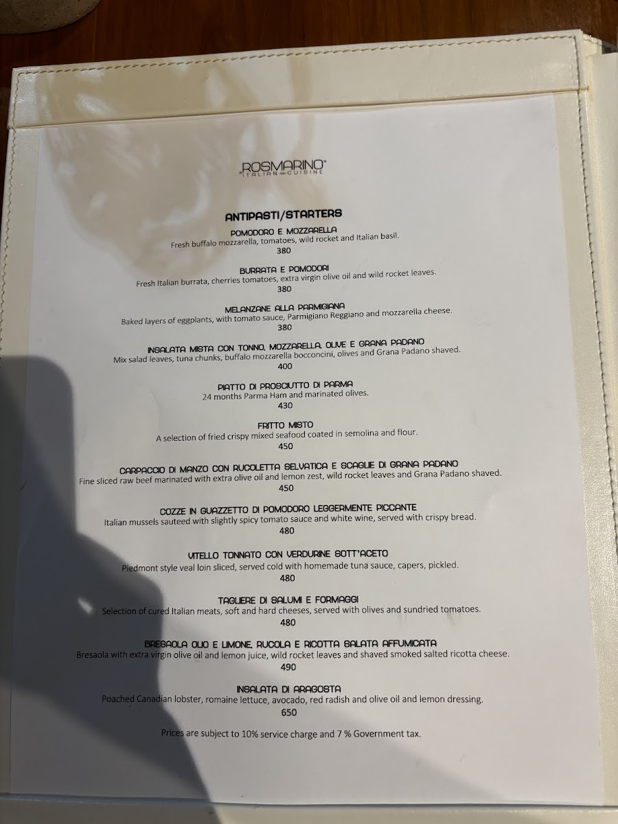 Rosmarino Restaurant Photo Menu 8