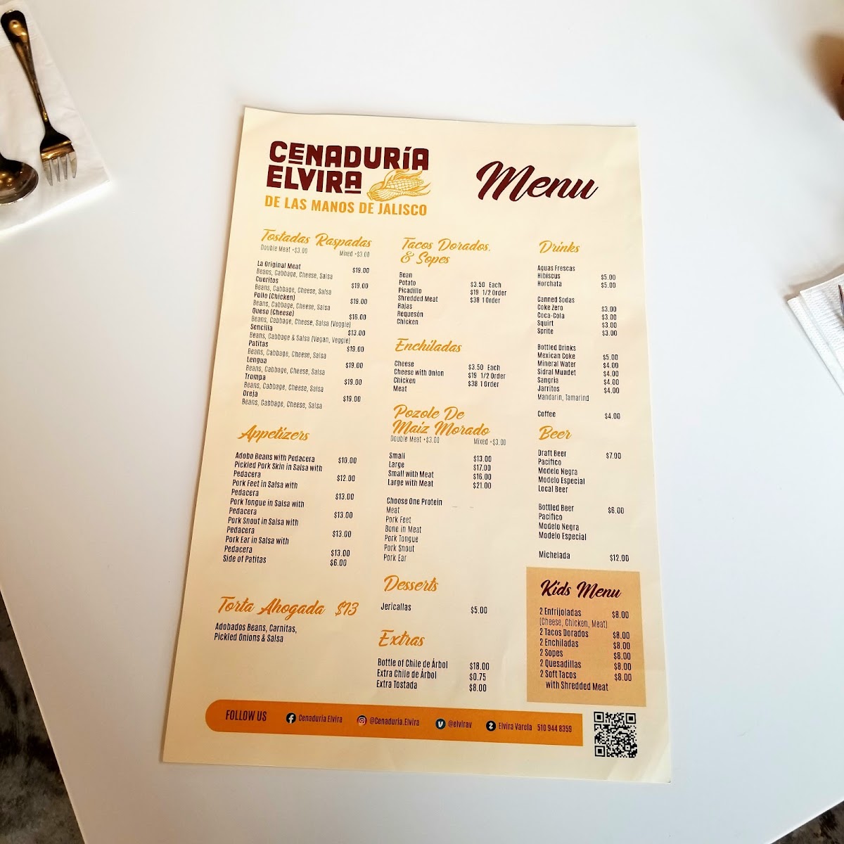 Cenaduria Elvira Photo Menu 1