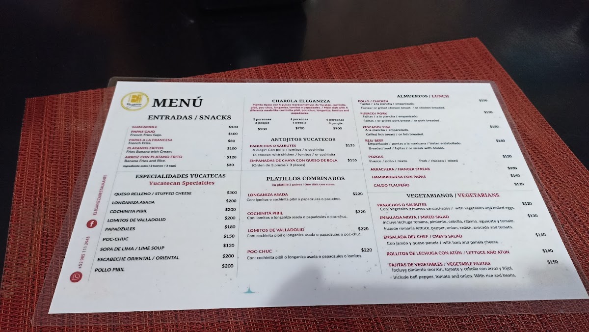 Eleganzza Restaurant Photo Menu 4