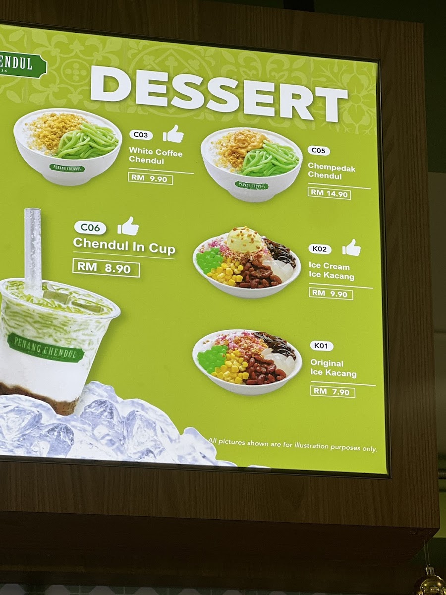 Penang Chendul Elmina Lakeside Mall Photo Menu 1