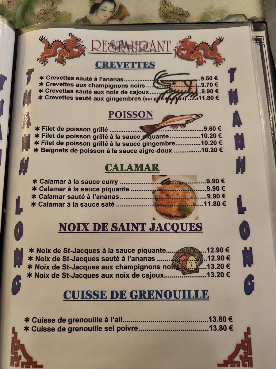 Thanh Long Restaurant Photo Menu 1