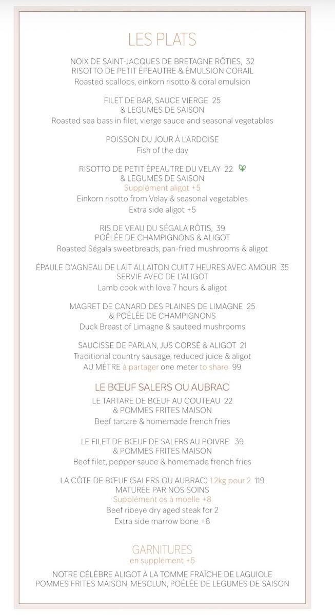 Ambassade d’Auvergne Photo Menu 1