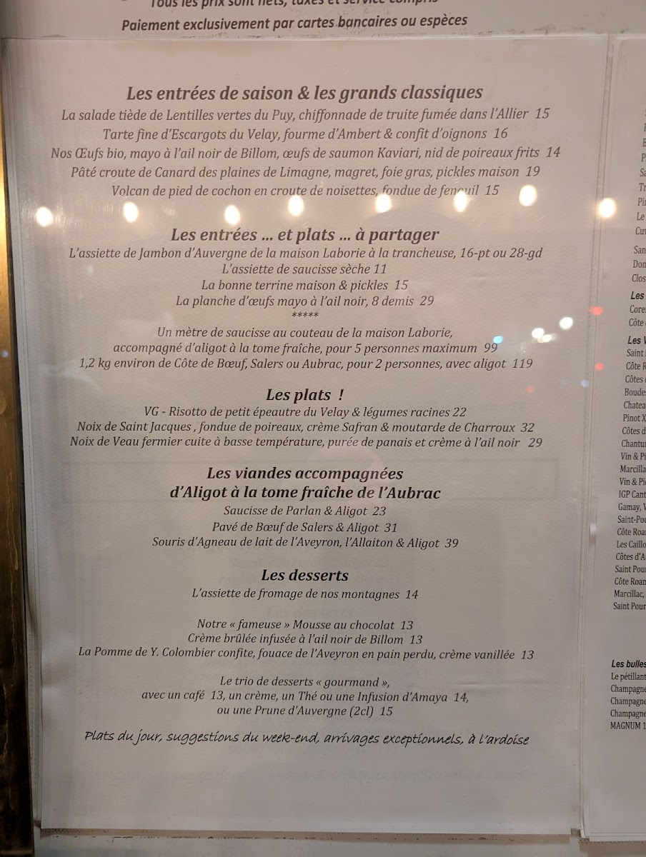 Ambassade d’Auvergne Photo Menu 9