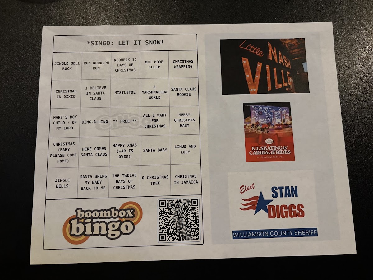 The Little Nashville Cafe Photo Menu 4