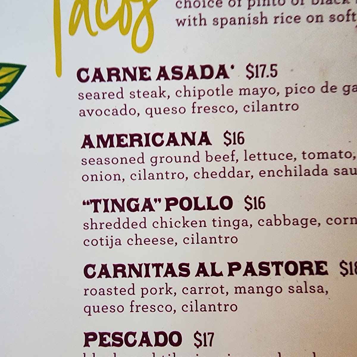 La Cocina Mexicana Photo Menu 5