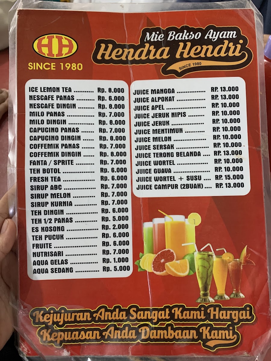 Bakso Henda hendri 1980 Photo Menu 2