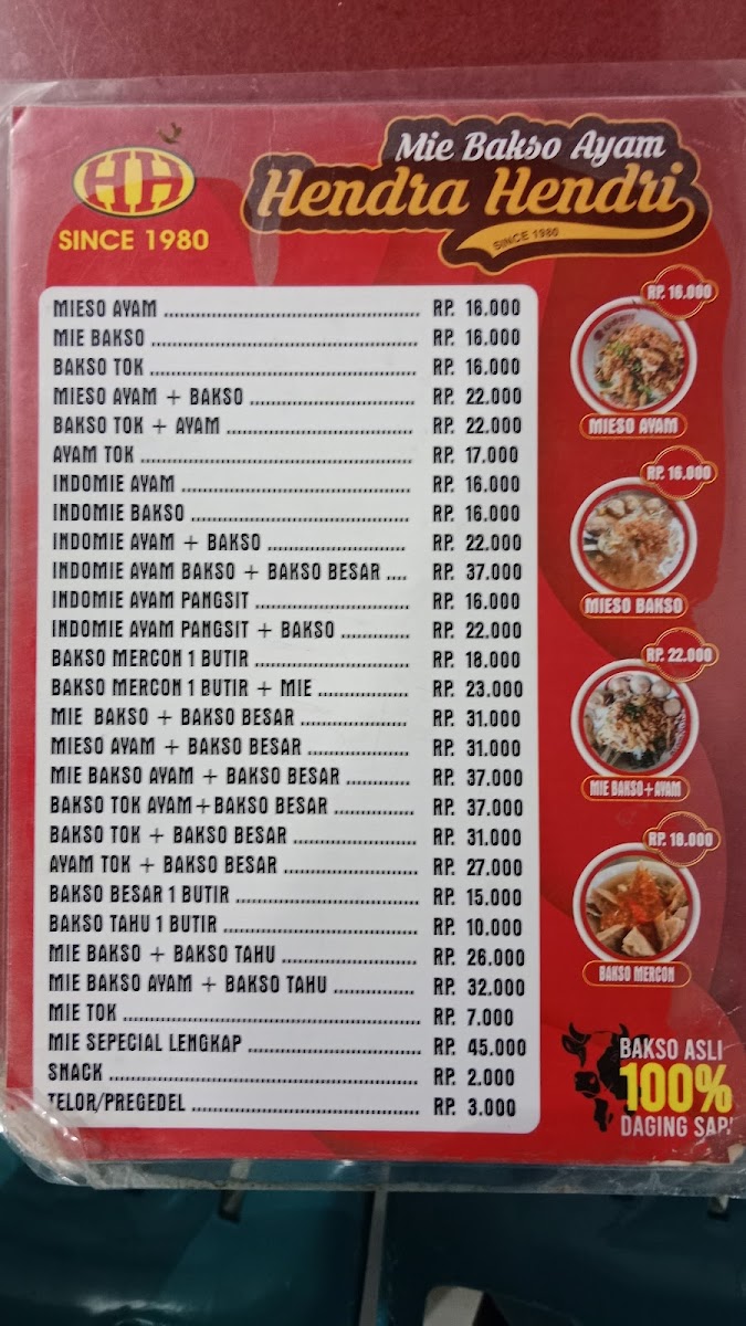 Bakso Henda hendri 1980 Photo Menu 4