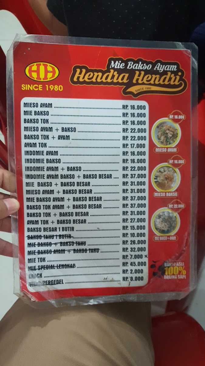 Bakso Henda hendri 1980 Photo Menu 7