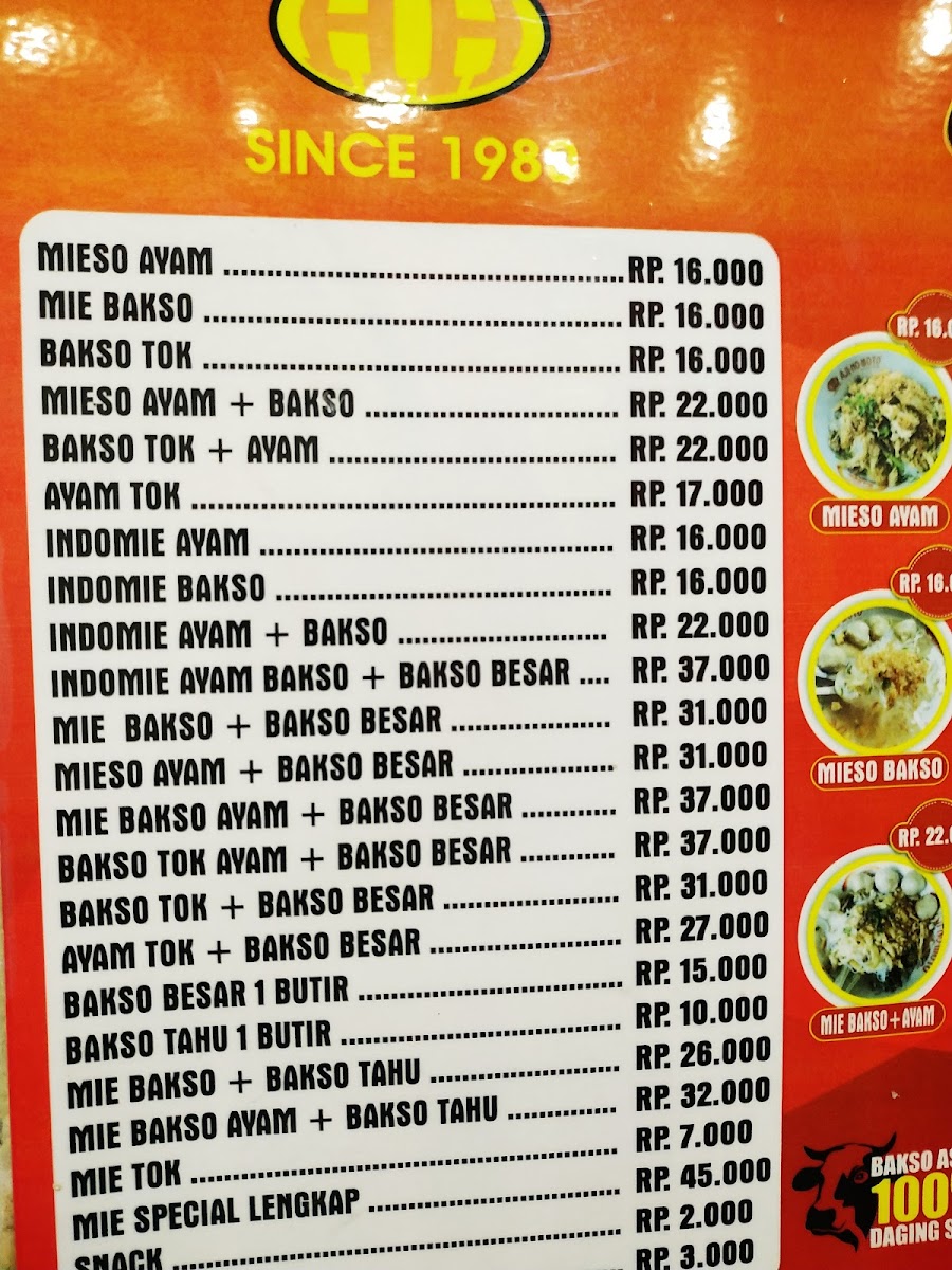 Bakso Henda hendri 1980 Photo Menu 8