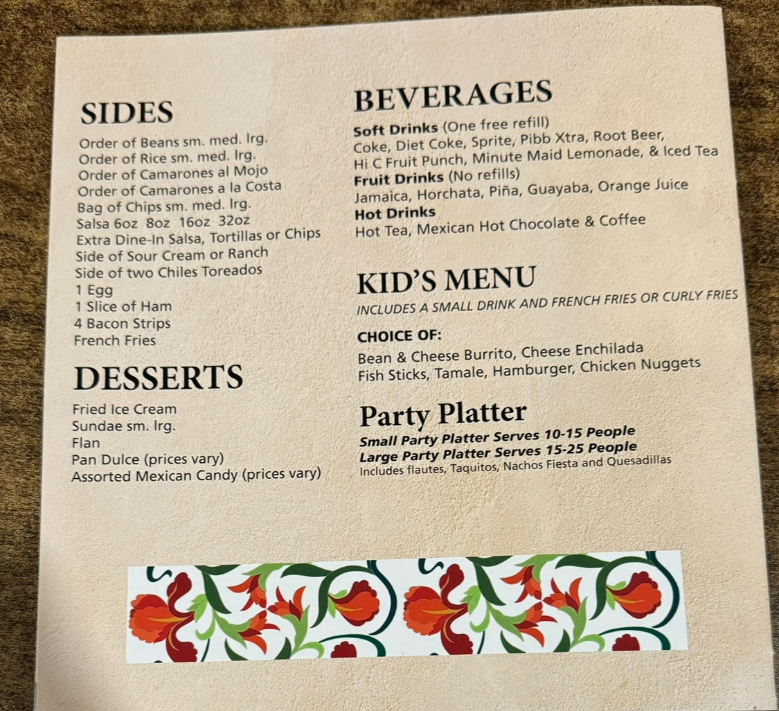 Jenny's Cafe Photo Menu 3