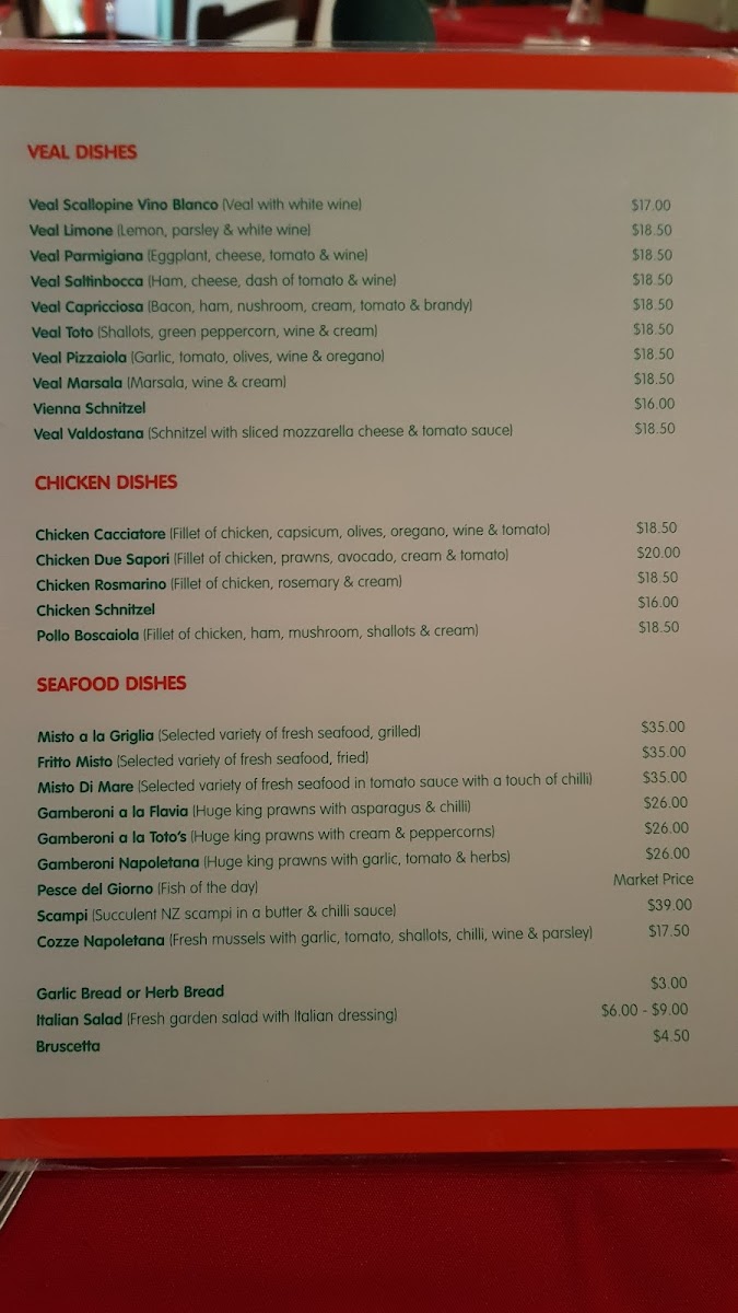 Totos Pizzeria Rodd Point Photo Menu 3