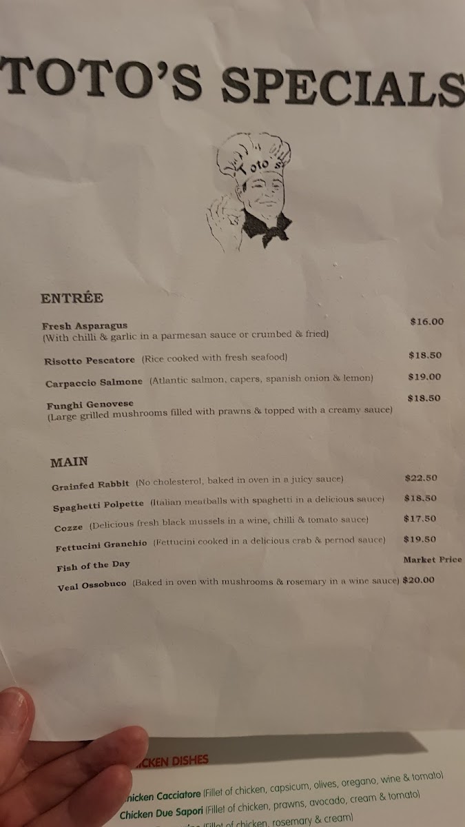 Totos Pizzeria Rodd Point Photo Menu 5