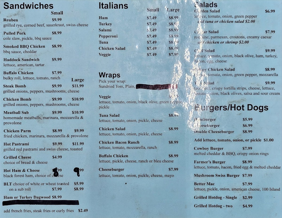 Rideout Market & Grill Photo Menu 1