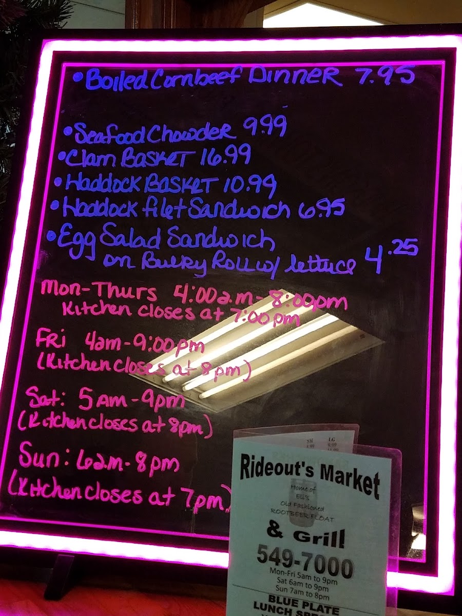 Rideout Market & Grill Photo Menu 5