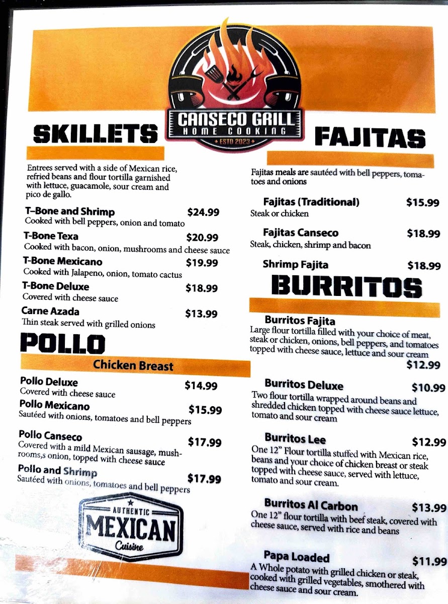 Canseco Grill Photo Menu 3
