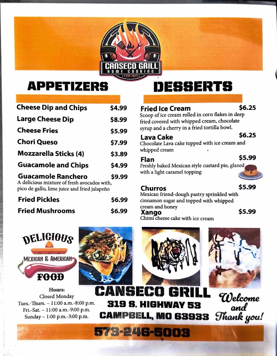 Canseco Grill Photo Menu 4