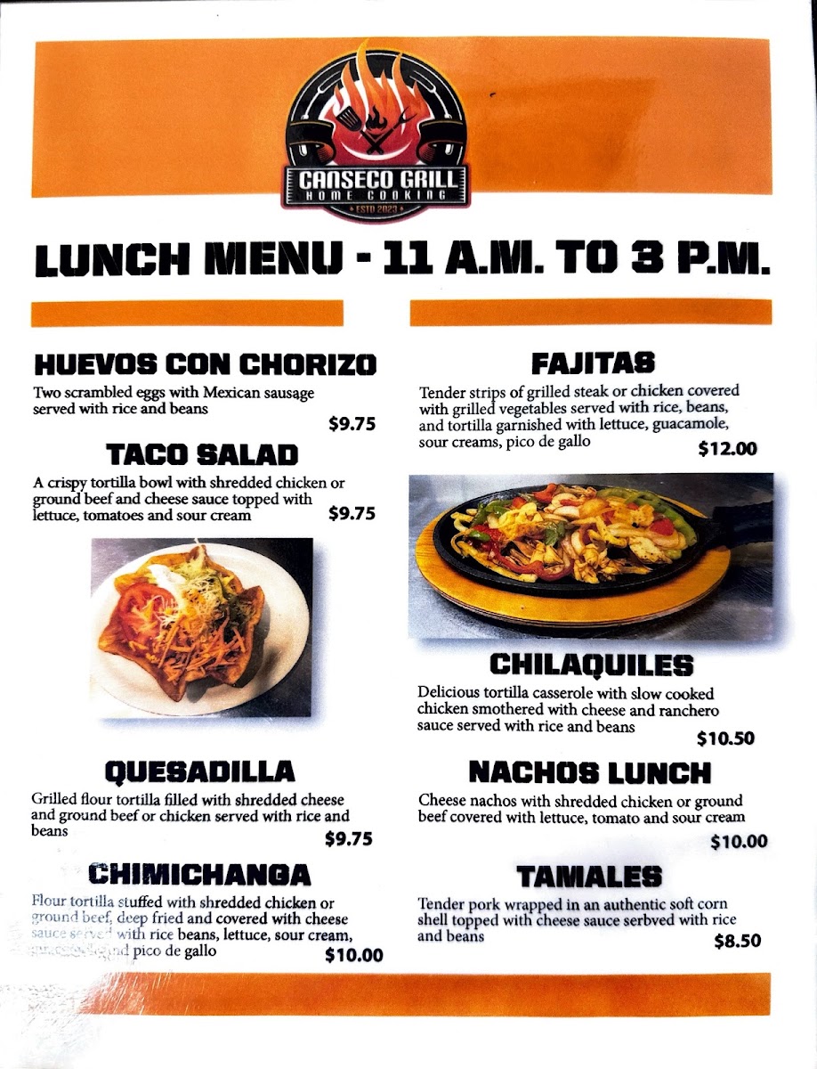 Canseco Grill Photo Menu 6