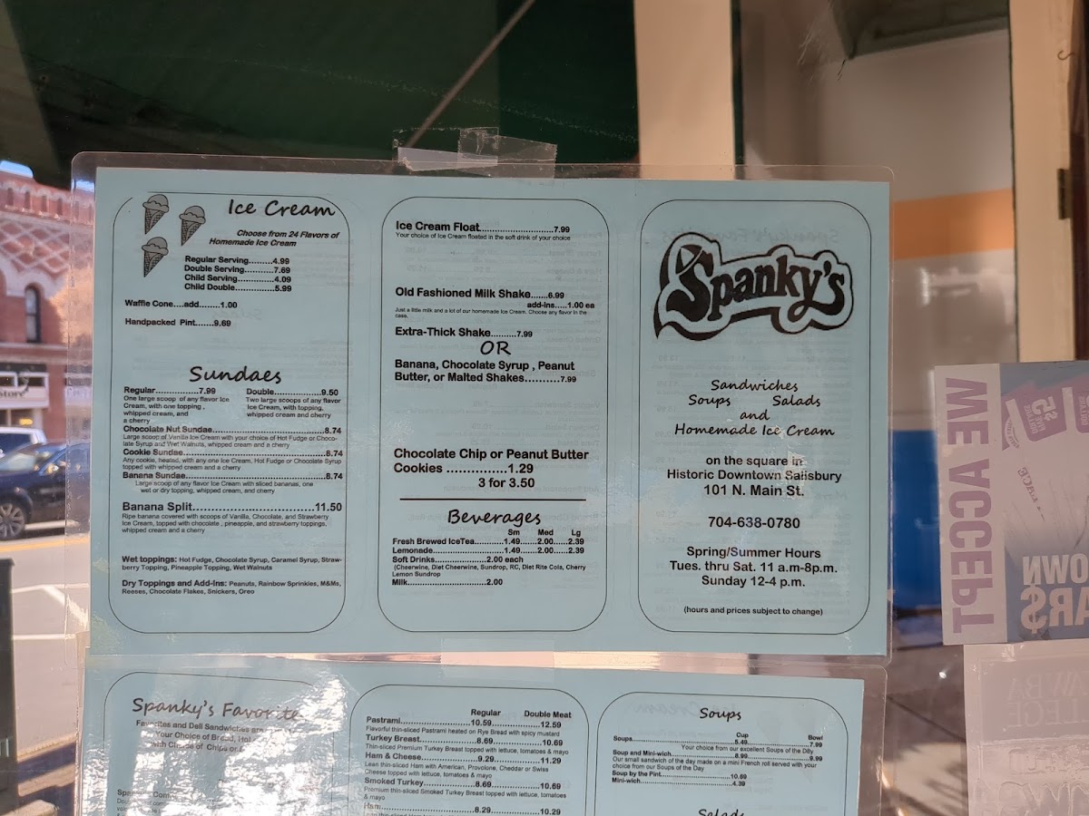 Spanky's Deli & Homemade Ice Cream Photo Menu 4