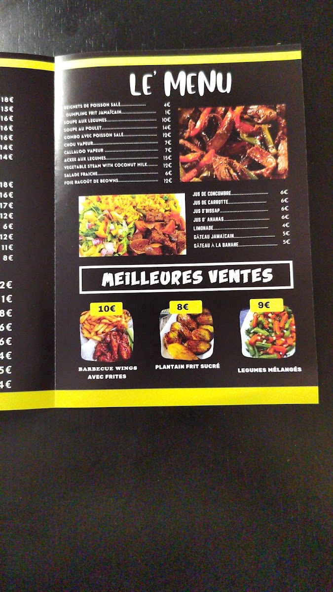 Jamaican creative promotion in Paris Photo Menu 5