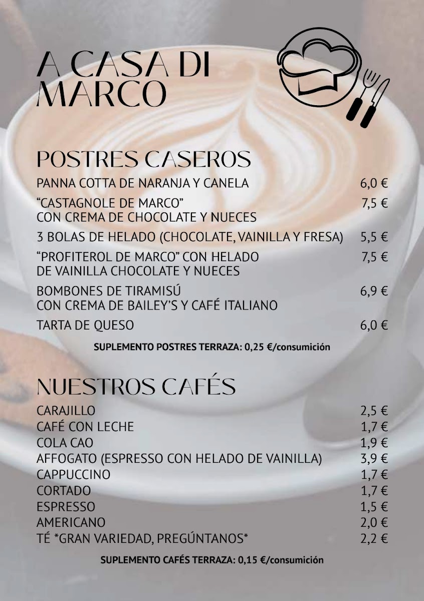A CASA DI MARCO Photo Menu 1
