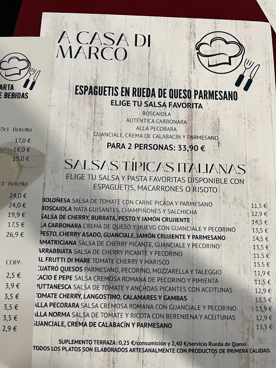 A CASA DI MARCO Photo Menu 8