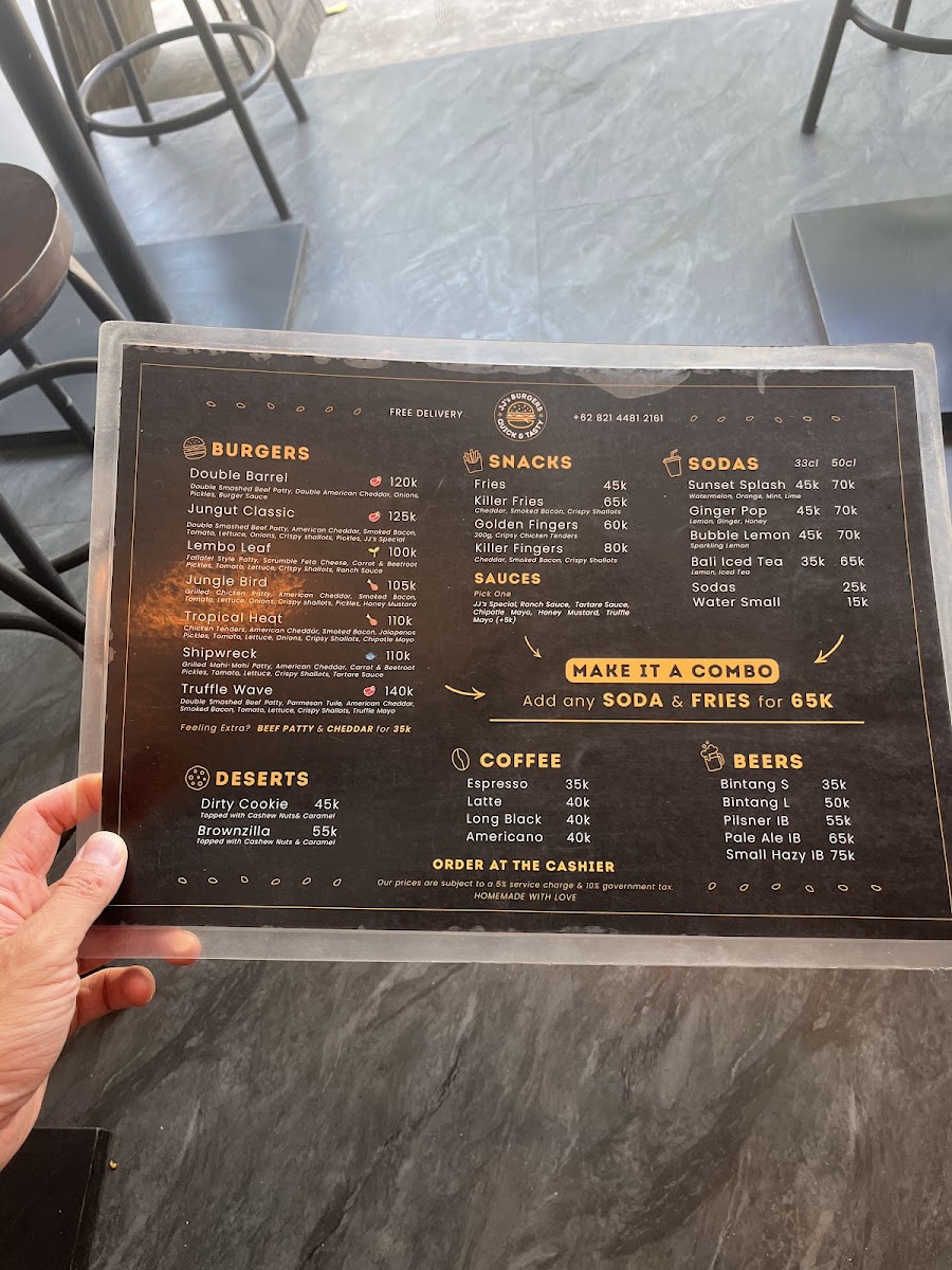 JJ's Burgers Photo Menu 5