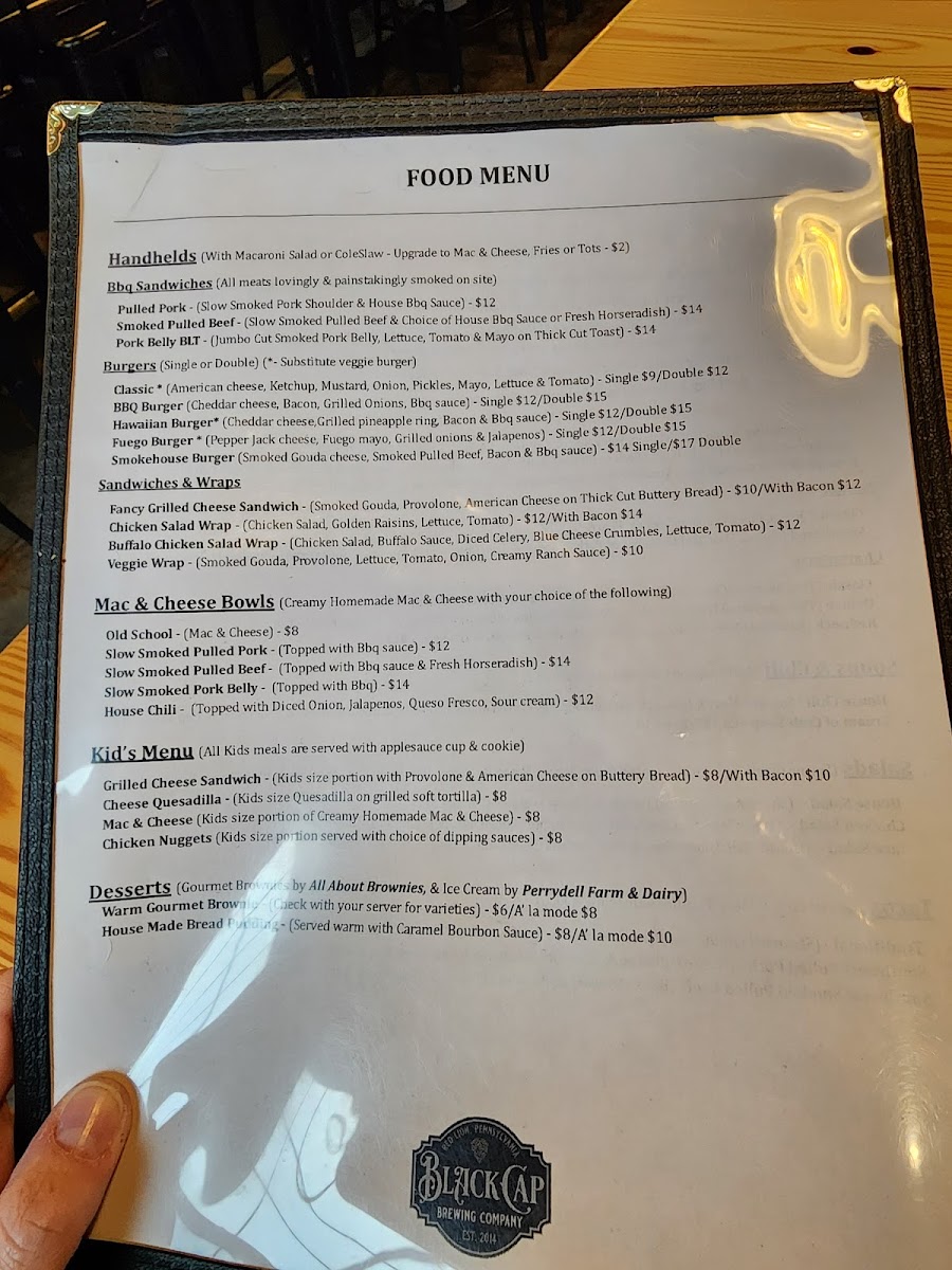 Black Cap Brewing Company Photo Menu 4
