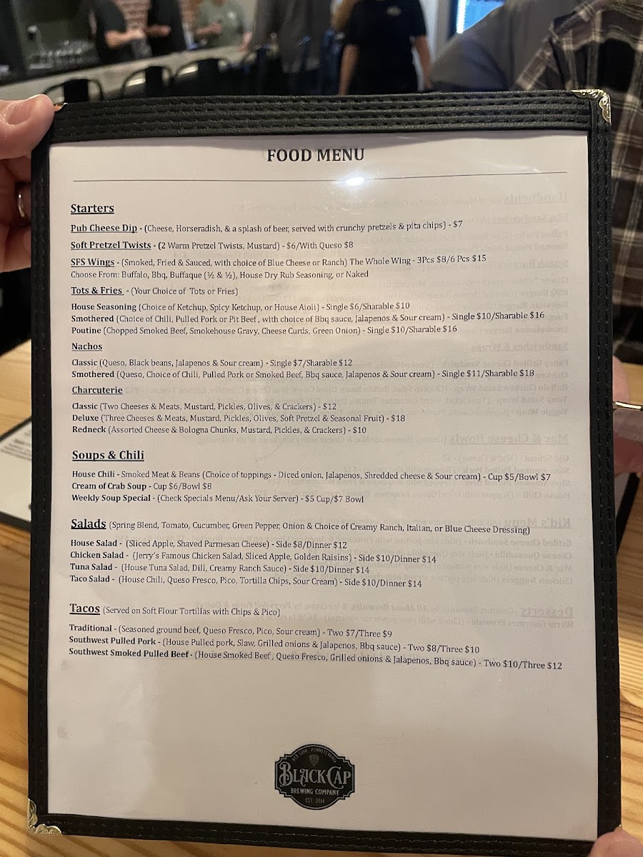 Black Cap Brewing Company Photo Menu 5