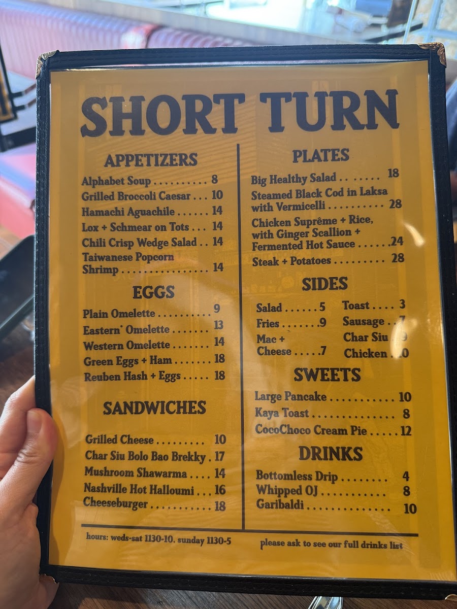 Short Turn Photo Menu 4