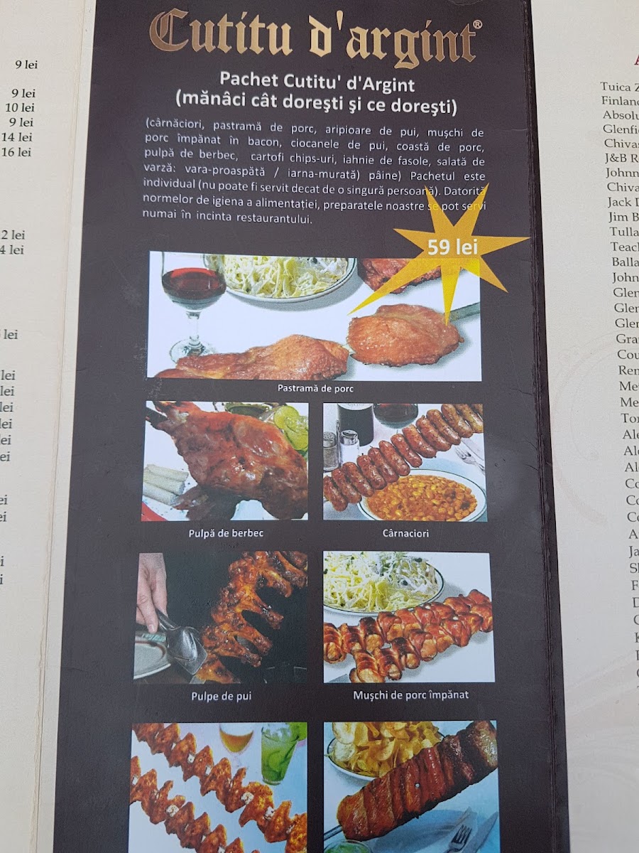 Cutitu d'Argint Photo Menu 10