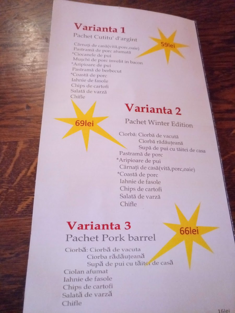Cutitu d'Argint Photo Menu 9
