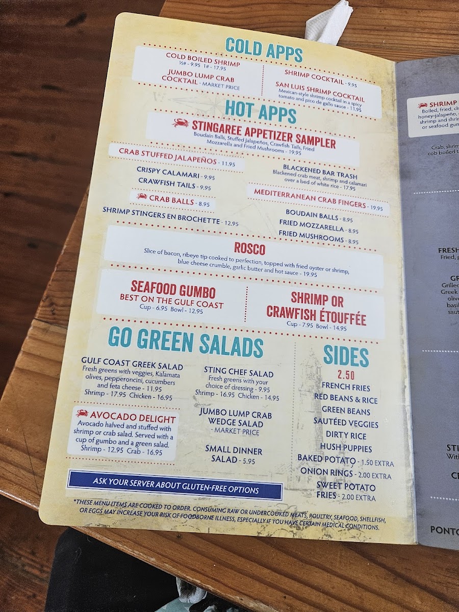 Stingaree Restaurant & Marina Photo Menu 5